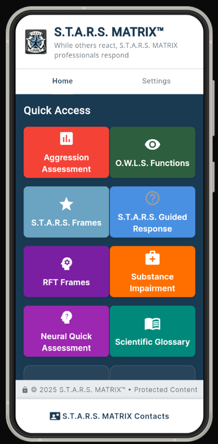 S.T.A.R.S. Mobile App Interface